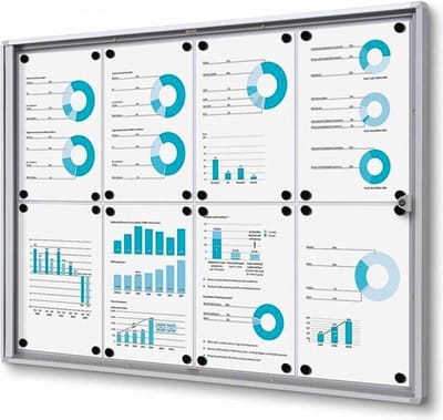 Indoor Vergrendelbaar Notitiebord Economy SCXS 8x A4 B1 Gecertificeerd - Syna SCXS8XA4B1