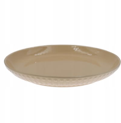 Groot beige keramieken eetbord 26cm - MOSAIQUE Collectie