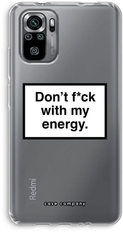Case Company® - Hoesje geschikt voor Xiaomi Redmi Note 10S hoesje - My energy - Soft Cover Telefoonhoesje - Bescherming aan alle Kanten en Schermrand