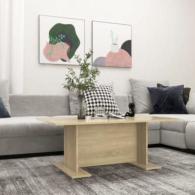 vidaXL - Salontafel - 103,5x60x40 - cm - bewerkt - hout - sonoma - eikenkleurig
