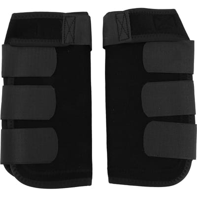 Paardenbeschermers Neopreen Schokabsorberend Verminderen Impact Verstelbare Banden Paardenbeenbeschermers M(for 4-6.5kg) zwart