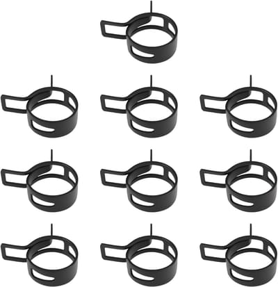 Dailygoods- Slangklem 25mm - 10 Stuks - Elastisch Staal - Antiroest - Bevestiging Slangen - Geschikt voor Water/Brandstof/Gas