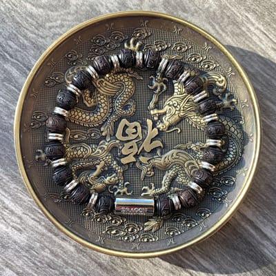 Dragon Bracelets® Heren Armband - Ebbenhout - Tibetaans - Prayer Wheel - Bruin