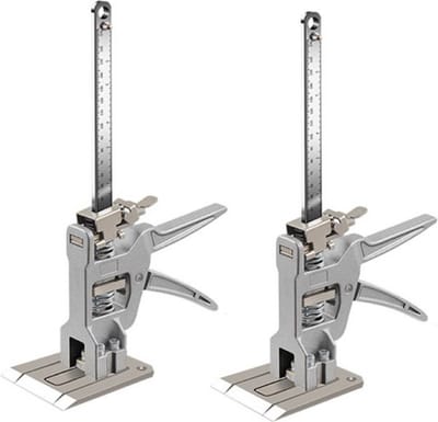 Deurlift - Deurlifter - Armlifter - Platenlift - Arbeidsbesparende arm - Klemmen - Ondersteunen - Lijmklem - Liften - Deuren - Platen - Verhuizen - Verplaatsen - Tillen - Hoogte 30 cm - 2 stuks - Met Schaal