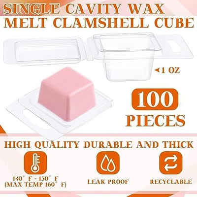 Wax Melt Containers - Kaarsen Mallen - DIY Kaarsen Maken - Individueel Ontwerp - 100 Stuks - Transparant