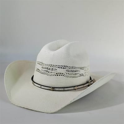 Heren Stijve Stro Cowboyhoed dames Brede Rand Weide strooien hoed cowboy effen zomer Zon hoed doos verpakking sombrero vaquero man 56-58 white