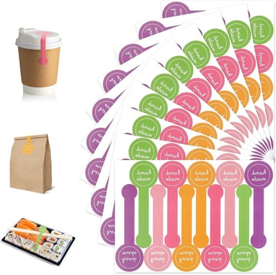 400 Pcs Handgemaakte Voedsel Bakken Seal Stickers - Kleurige Zelfklevende Labels voor Bakkerij, Verpakking en Decoratie