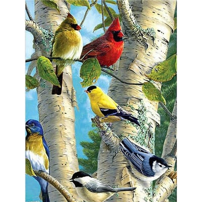 5D DIY Diamond schilderij vogels borduurwerk handgemaakte kruissteek mozaïek ambachten Home Decor 20X30CM blue