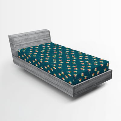ABAKUHAUS Hoeslaken met windmolenmotief, grafisch kinderpatroon, zachte decoratieve stof met elastische band, 90 x 200 cm, meerkleurig