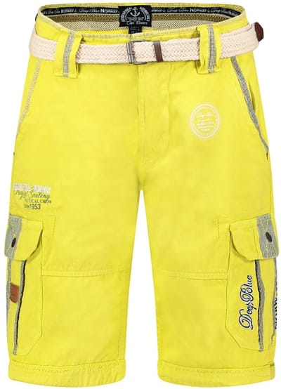 Geographical Norway Heren Bermuda Met Riem Paillette Lemon - XXL