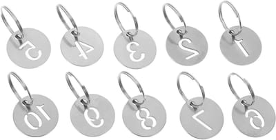 Genummerde ID-tags - Huisnummers Metalen labels - Eigendommen Markeren - Roestvrij Staal - 30 stuks - Zilver