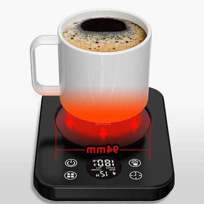 Mokverwarmer - Kopjeswarmer - Drank Warm Houden - Instelbare Temperatuur - 36 Watt - Zwart