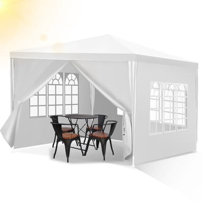 Garden Partytent met Zijwanden - Paviljoen - 3x3 - Waterdicht - Wit