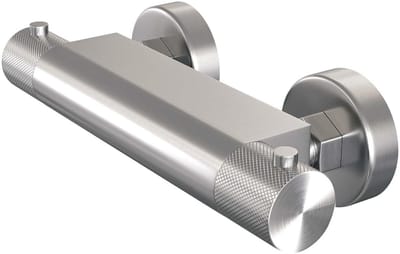 Brauer Brushed Carving - Opbouw Douche Thermostaatkraan - RVS Geborsteld PVD