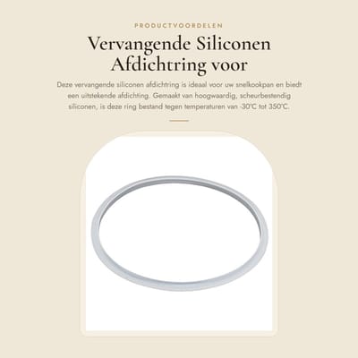 Dailygoods- Afdichtring 20 cm - Vervangende Siliconen Afdichtring - Multifunctionele Keuken Afdichting - Scheurbestendig - Temperatuurtolerantie - Langdurig Gebruik - Drukpan