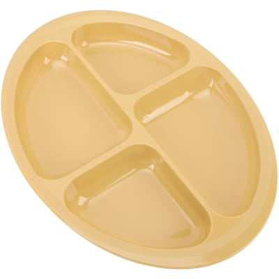 Verdeelbord 4 Vakken Anti-slip Mat Rond Portiecontrole Sectiebord voor Kinderen Ouderen