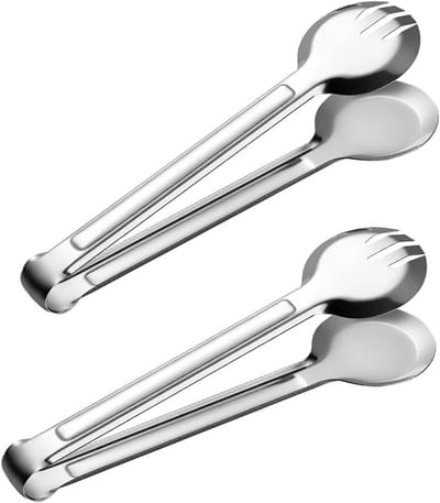 RVS Salade- en Serveer Tangen, Fork Spoon Pliers voor Feestjes, Keuken en Restaurantgebruik