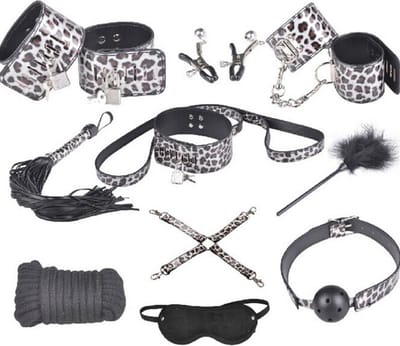 Kinky BDSM Bondage set 10-delig Panterprint