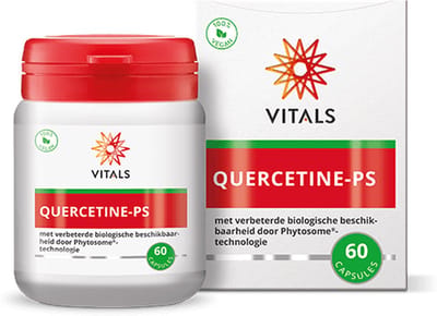 Vitals Quercetine-PS 100 mg - 60 capsules. Met verbeterde biologische beschikbaarheid door Phytosome®-technologie.
