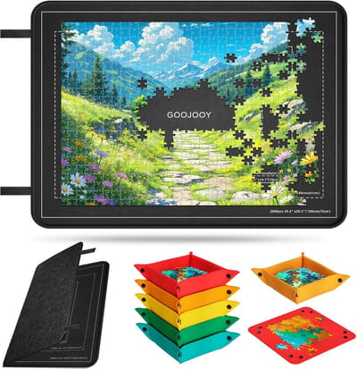 Opvouwbare Puzzelplank - Puzzelmat Sorteerder - Puzzels Maken - Met Afdekking - 105x80cm