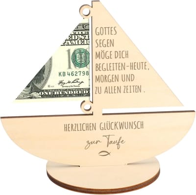 Geldgeschenk voor vormsel in houten verpakking, origineel cadeau voor jongens en meisjes, perfect voor communie en verjaardagen