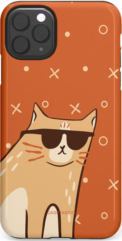 Casetastic Hoesje Geschikt voor Apple iPhone 11 Pro Max - Stijlvolle Beschermende Duo-layer Case - CoolCat