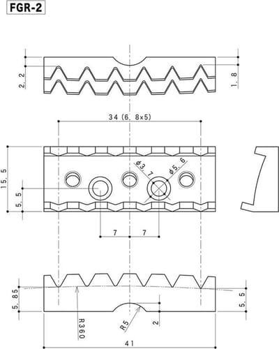 Gotoh FGR-2CR Locking Nut - 41mm, 34mm Snaarafstand, Top Mount, Chroom