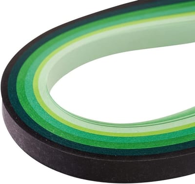 120 Quilling Paper Strips 530x10mm Gradually Green voor DIY Handgemaakte Creaties en Feestdecoratie