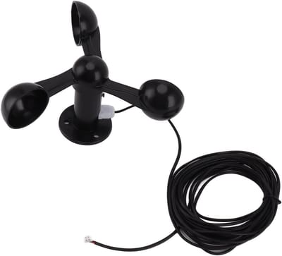 Anemometer Windmeter met 3 Cups - Weerstation Sensor voor Windsnelheid Meten