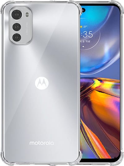 Telefoonhoesje Geschikt voor Motorola Moto E32 Transparant - Shockproof TPU Siliconen Case met Stootrand Doorzichtig - Smartphonica geschikt voor Motorola Moto E32