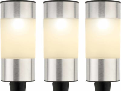 6x decoris solar prikspot - zilver - 14 cm - tuinverlichting - zonne-energie