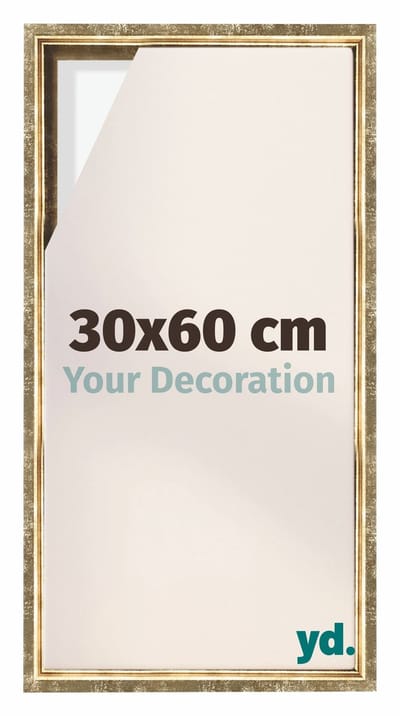 Your Decoration - Baklijst 30x60 cm - Goud Antiek - Baklijst voor Canvas - MDF - Lyon
