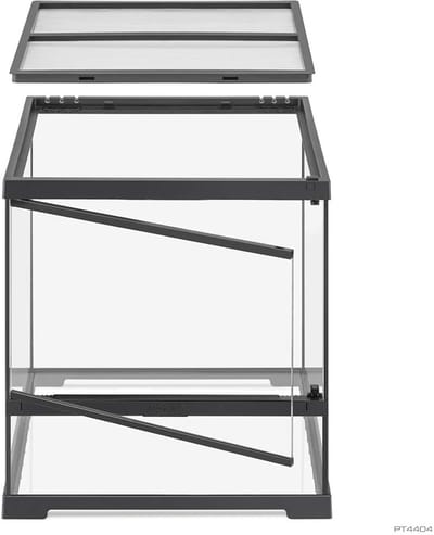 Exo Terra Pro Terrarium Zwart | Advanced Natural Terrarium 45×45×45 cm met 3-traps ventilatie
