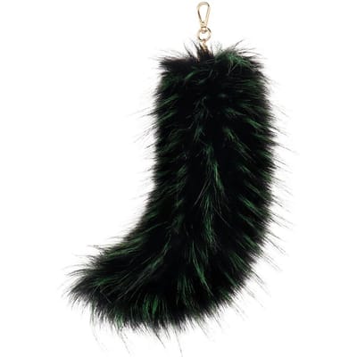 Imitatie Wol Vossenstaart Tas Auto Sleutelhanger Hanger Bont Sieraden Cos Accessoires Pluche Staart Hanger black