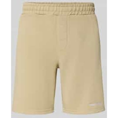 Sweatshorts met elastische band en gestikt logo