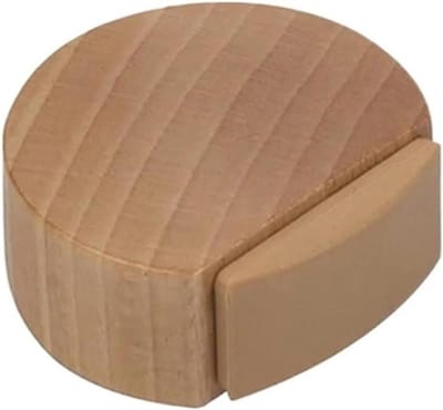 Ronde deurstopper - Zelfklevend blok - Muur beschermen - Anti-botsing ontwerp - 3 stuks - Houtkleur