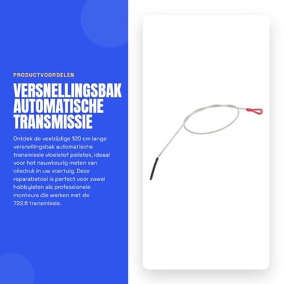Peilstok 120 cm - Vervangende Peilstok - Automatische Transmissie - Oliedrukmeter - Praktisch Accessoire - Schone Afwerking - Transmissiepeilstok