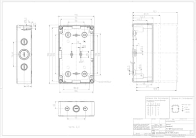 Spelsberg Lege behuizing, beschermingsgraad IP66, slagvastheid IK08, beschermingsklasse II, Ui 690V AC, nominale isolatiespanning 1000V DC, UL, DLG, DNV, halogeenvrij, 13801401