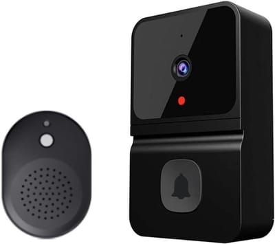 Draadloze Video Camera - Beveiligingscamera met Chime - Huis Beveiliging - HD Nachtzicht - 10 cm - Zwart