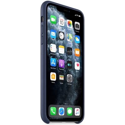 Leather Backcover voor de Apple iPhone 11 Pro Max - Midnight Blue