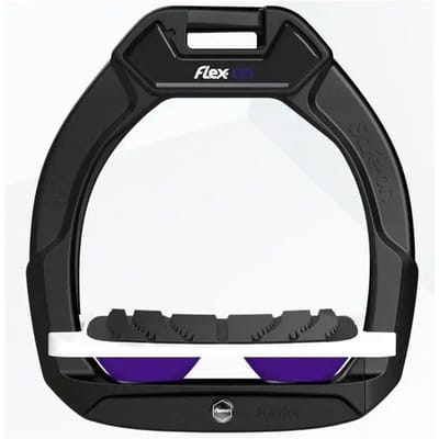 Veiligheidssluitingen voor paardrijden Incliné Grip Zwart/Wit/Paarse Flex-On Safe-On