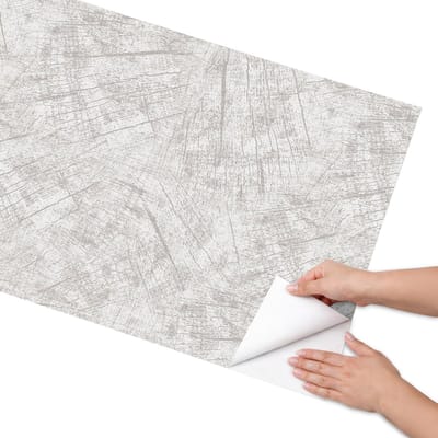 Coloray Meubel Wrap Folie - Grijs Meubelfolie - 65x130 cm - Meubelfolie Zelfklevend Houtstructuur - Wrapfolie Keuken - Minimalist Meubelfolie - Decoratiefolie - Tafeldecoratie - Texturen