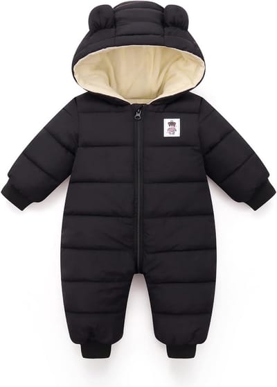 Warme Baby Winter Jumpsuit met Capuchon voor Jongens en Meisjes - Fleece Sneeuwpak 0-18 Maanden