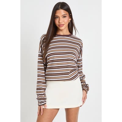 boohoo Dames Getailleerde Mini Rok | Ecru | Maat: 38