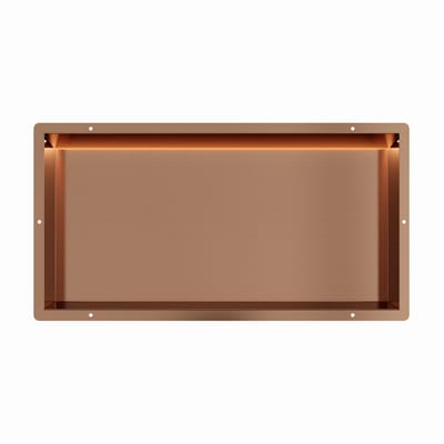 Copper RVS Inbouwnis 30x60x10cm met tegelflens en LED verlichting