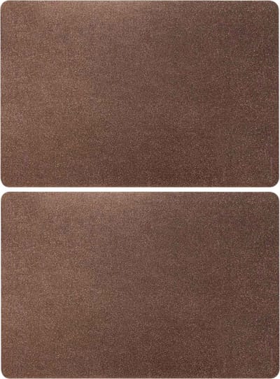 Home & Styling Luxe Tafel placemats Argenta - Set van 8x stuks - koper - pvc met glitters - 43 x 28 cm - Onderleggers