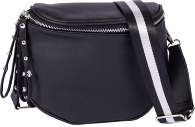 Nouka Zwarte Dames Tas – Schoudertas – Crossbody – Buideltas - met Verstelbare & Afneembare Tassenriem / Schouderriem