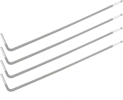L-vormige Inbussleutel met Bolhandgreep, 1.5mm, S2 Staal, Lange Arm Sleutel voor Klussen, Set van 4 Stuks, Ideaal voor Thuisgebruik en Onderhoud