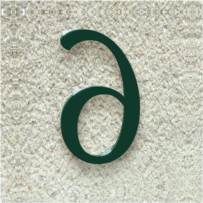 Huisnummer 6 - Nummerbord - Huis Identificatie - Roestvrij Staal - 30 cm - Mosgroen