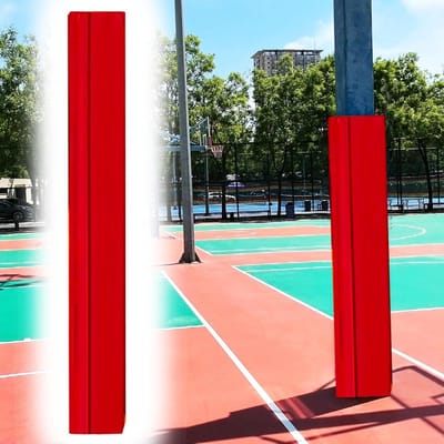 Paal Beschermhoes - Paalkussen - Basketbal Veiligheid - Schokabsorberend Schuim - 70-200cm Hoog - Rood